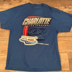 Charlotte Motor Speedway Blue Graphic Tee‎ October 8 2023
